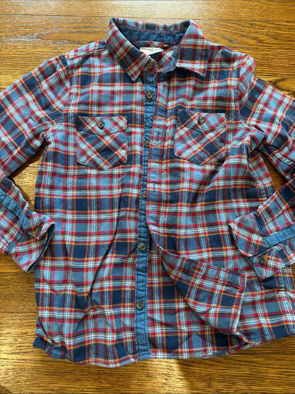 Hanna Andersson Flannel Plaid Button-Down Shirt